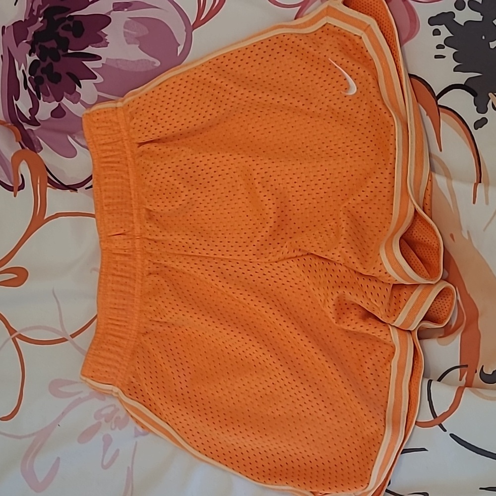 Girl's Neon Orange Nike Athletic Shorts Size Small